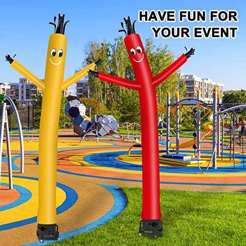 Image of MOUNTO 20ft Air Inflatable Tube Guy Puppet Dancing Man with 1HP Blower Complete Set (Red)