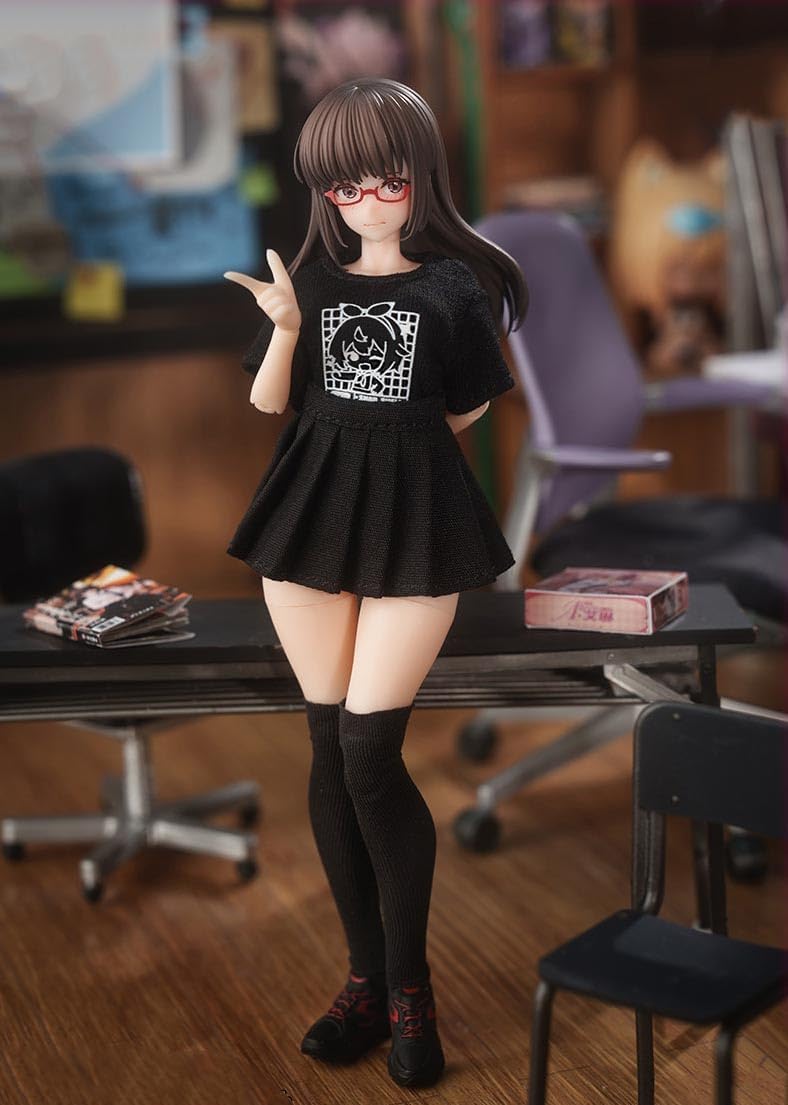 Snail Shell 1/12 Scale Female Clothes Uniform mini Skirt Set‌ for 6 inch Woman Action Figure Black
