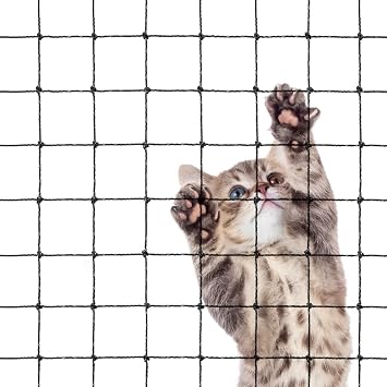 Cat Balcony Net, Steel Wire Reinforced, Anti-Fall Fence, Safety Net, Extra Strong 10 X 13 Ft