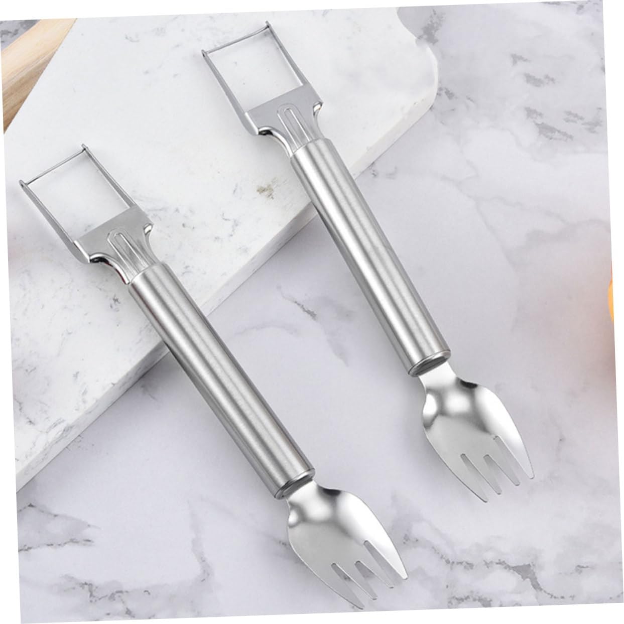 Stainless Steel Watermelon Slicer Fork Two in One Fruit Cutter