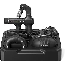 FitBeast Grip Strength Trainer Kit with Storage Organizer, Hand Gripper & Forearm Strengthener Set for Finger, Hand & Wrist Strength Training Black