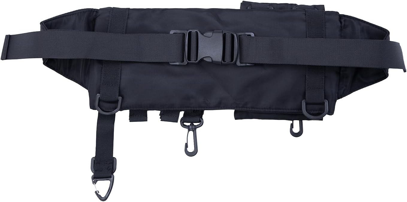 Niepce Inc Streetwear Techwear Waist Bag for Men, Black1, One Size, Waist Pack