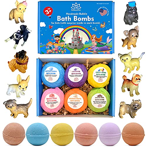 Organic Bath Bombs For Kids With Surprise Inside Little Puppies Toys – Natural And Safe Bubble Bombs With Essential Oils - Bath Bombs Toys Inside – Great Gift Set For Boys And Girls Handmade In Usa #TOP12