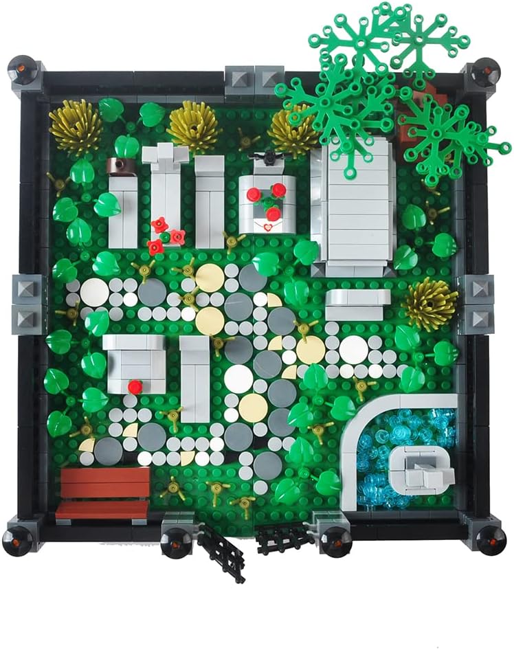 Halloween Haunted Mini Bricks Toys Set Cemetery Set Building Blocks Architecture Building Bricks Kit DIY Building Set Compatible All Major Brands (#1)