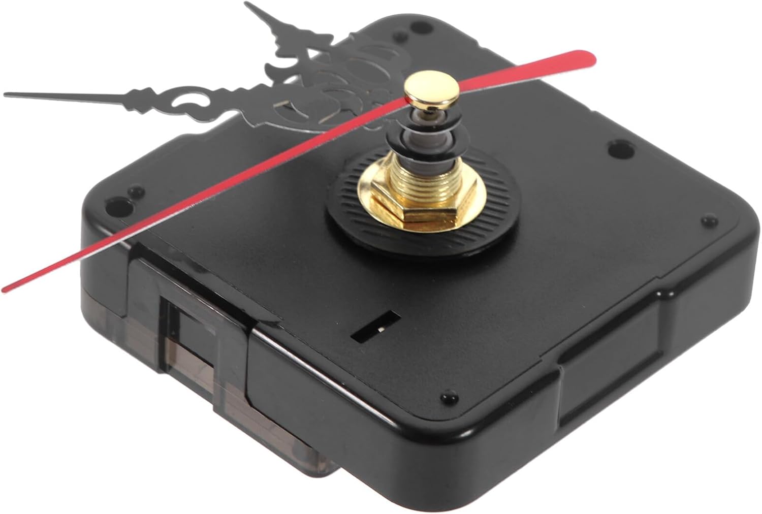 BIUDECO Small Silent Wall Clock Mechanism Repair DIY Kit Red and Black Hands Durable Plastic Compatible 10-12CM Clocks Replacement for Projects