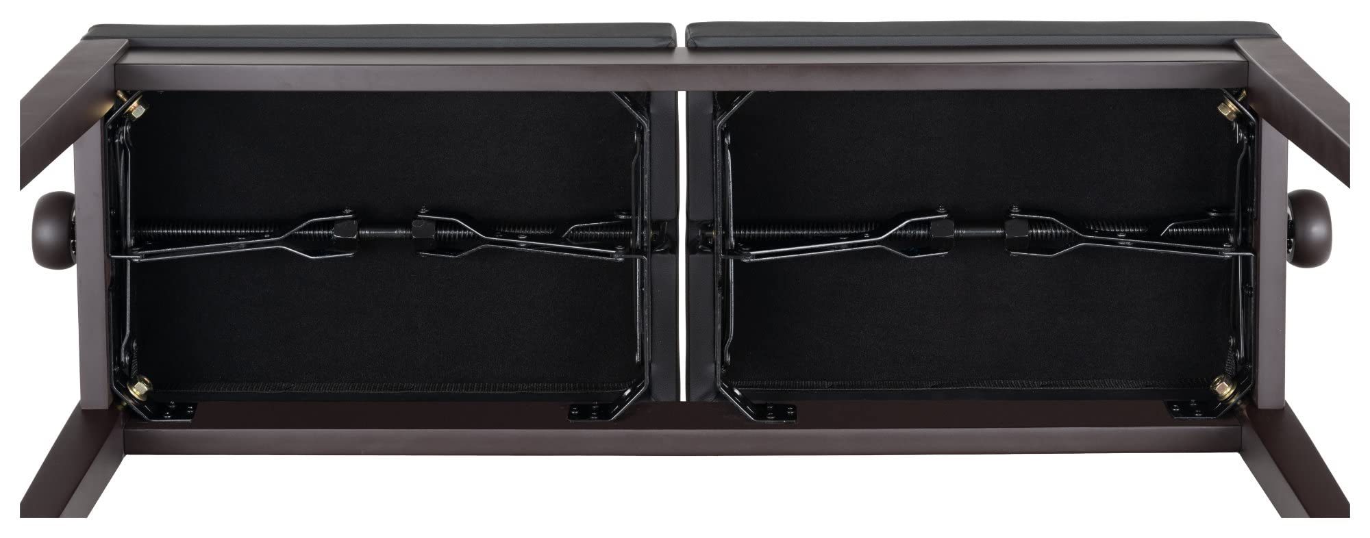 Classic Cantabile Doppelsitzer Pianobank - Für Zwei Personen - Polster aus Kunstleder - Sitzflächen unabhängig höhenverstellbar - 2-fache Kreuz-Mechanik- Massive Holzkonstruktion - Rosenholz Matt