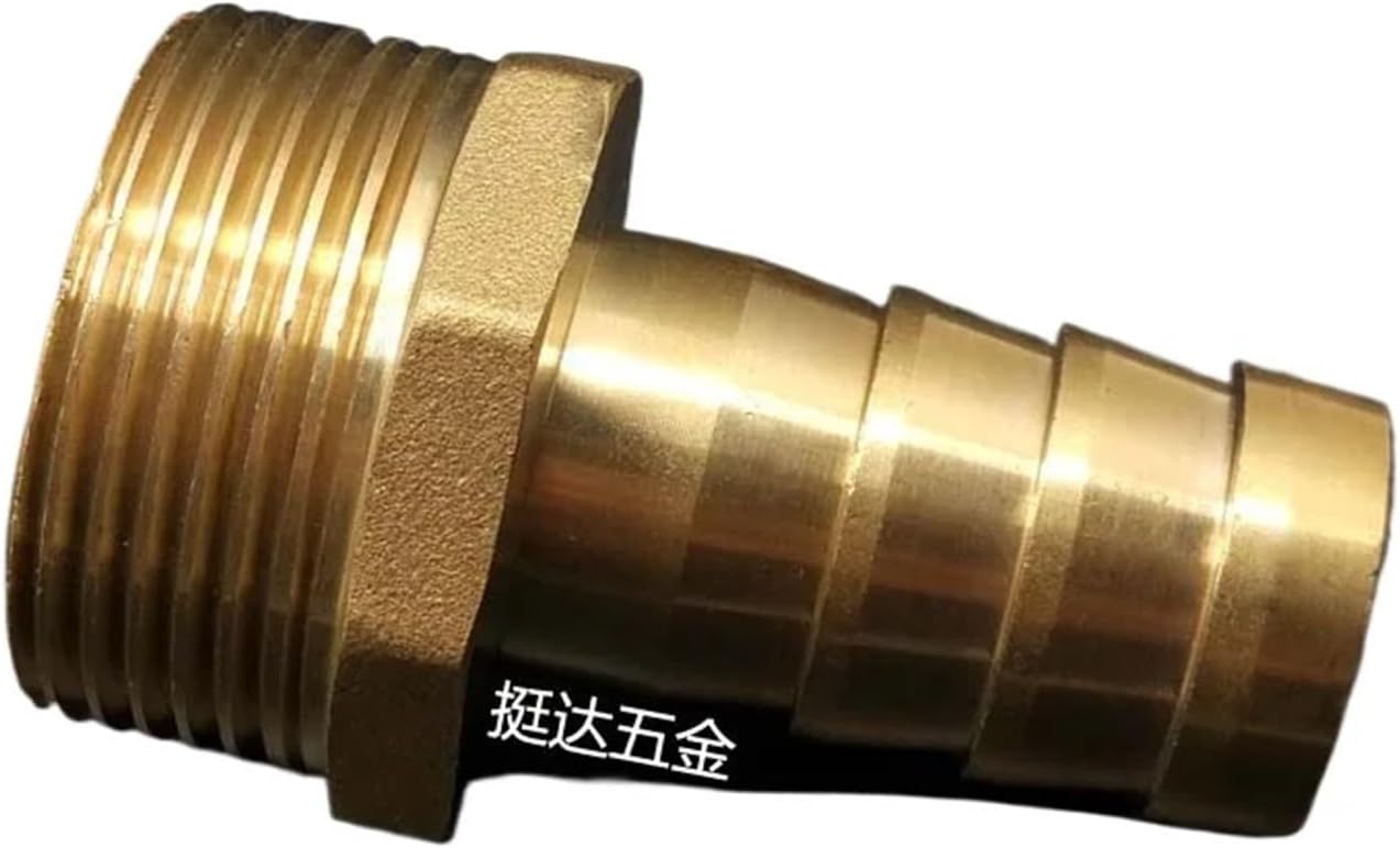 G 1-1/4" 1-1/2" 2“” BSP Male To 25 32 38 40 50 60 Mm Hose Barb Pagoda Brass Pipeline Fitting Connecter Coupler(1-1l2 BSPP - 25mm)