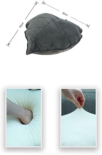 Miniatura 6 de Almohada de hojas de árbol, bonita almohada con forma de planta, cojín suave para dormitorio, sofá, sala de estar, decoración del hogar (19.69 x