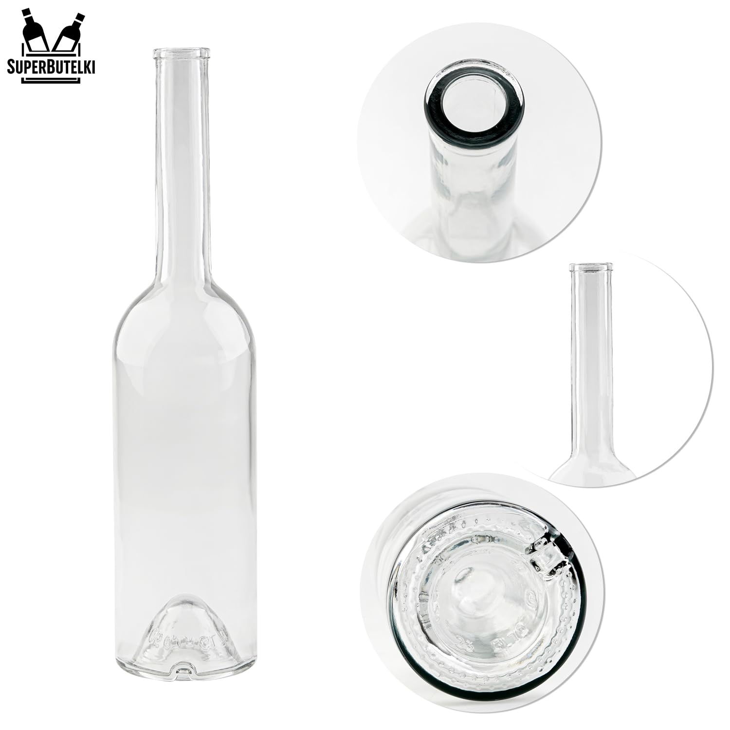 FENICE - Botella de aceite de oliva vacía de vidrio para aceite de oliva, vino o licor, 700 ml, botella de aceite de oliva vacía con tapón - Botella decorativa de cristal