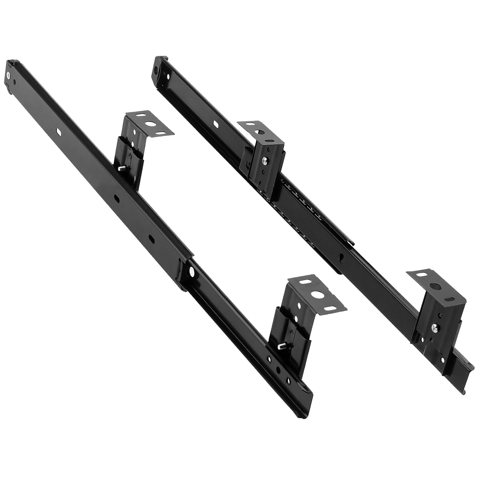 1 para (zestaw 2 szt.) 350 mm wysuwana pó?ka na klawiatur?, wysuwana szuflada na klawiatur?, prowadnice z ?o?yskiem kulkowym, do klawiatury, myszy, laptopa, czarna ze ?rub?
