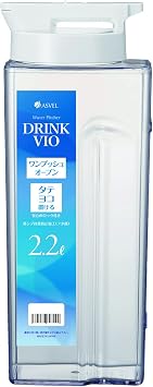 Asvel Cold Water Bottle, 2.2 L, Drink Bio D-221P, White [Parallel Import]