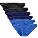 Summer Code Mens Basic Bikini Briefs Pack Low Rise Ice Silk Underwear