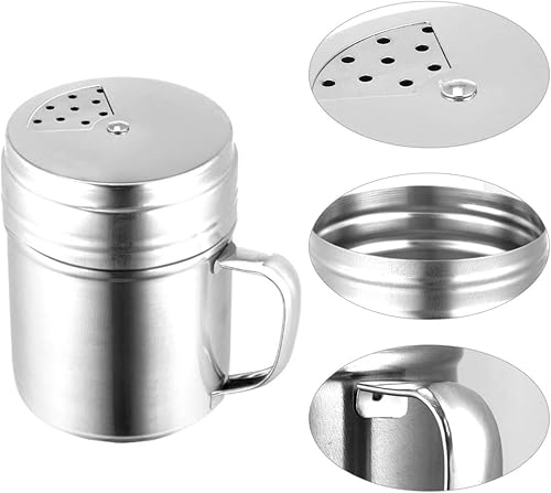 Miniatura 7 de Luxshiny Contenedor de harina, 4 unidades de salero y pimienta, de acero inoxidable, recipiente para condimentos, frascos, frascos, dispensadores