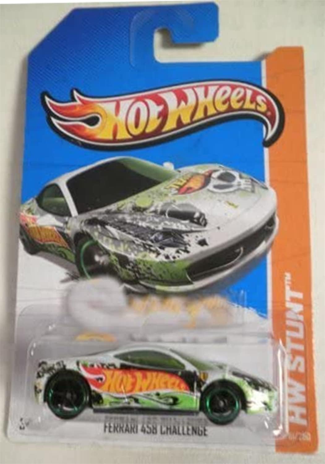 Hot Wheels 2013 HW Stunt #81/250 Ferrari 458 Challenge White WW Card