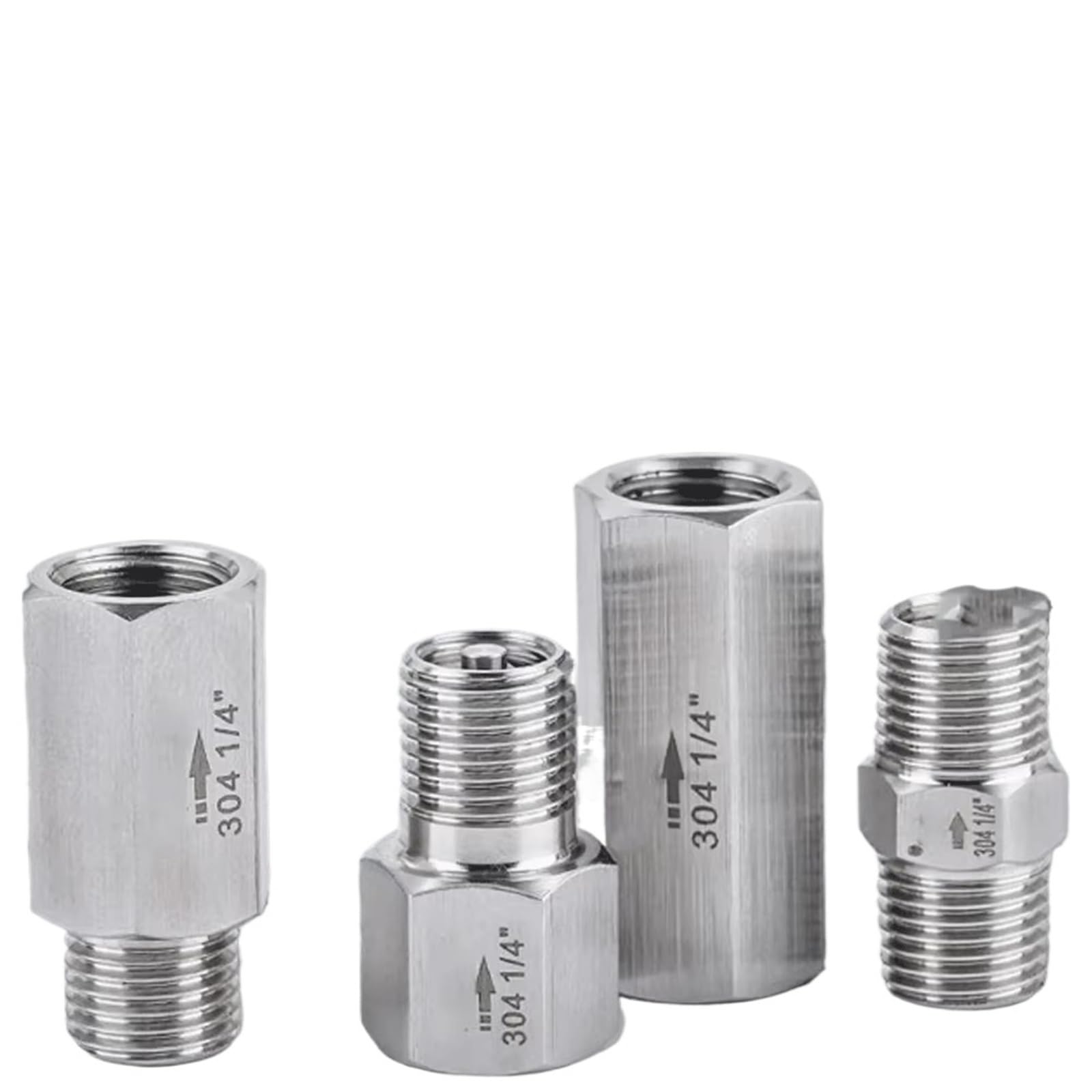 Válvula antiretorno 304 acero inoxidable G1/2 mecanizada para alta presión y fluidos industriales