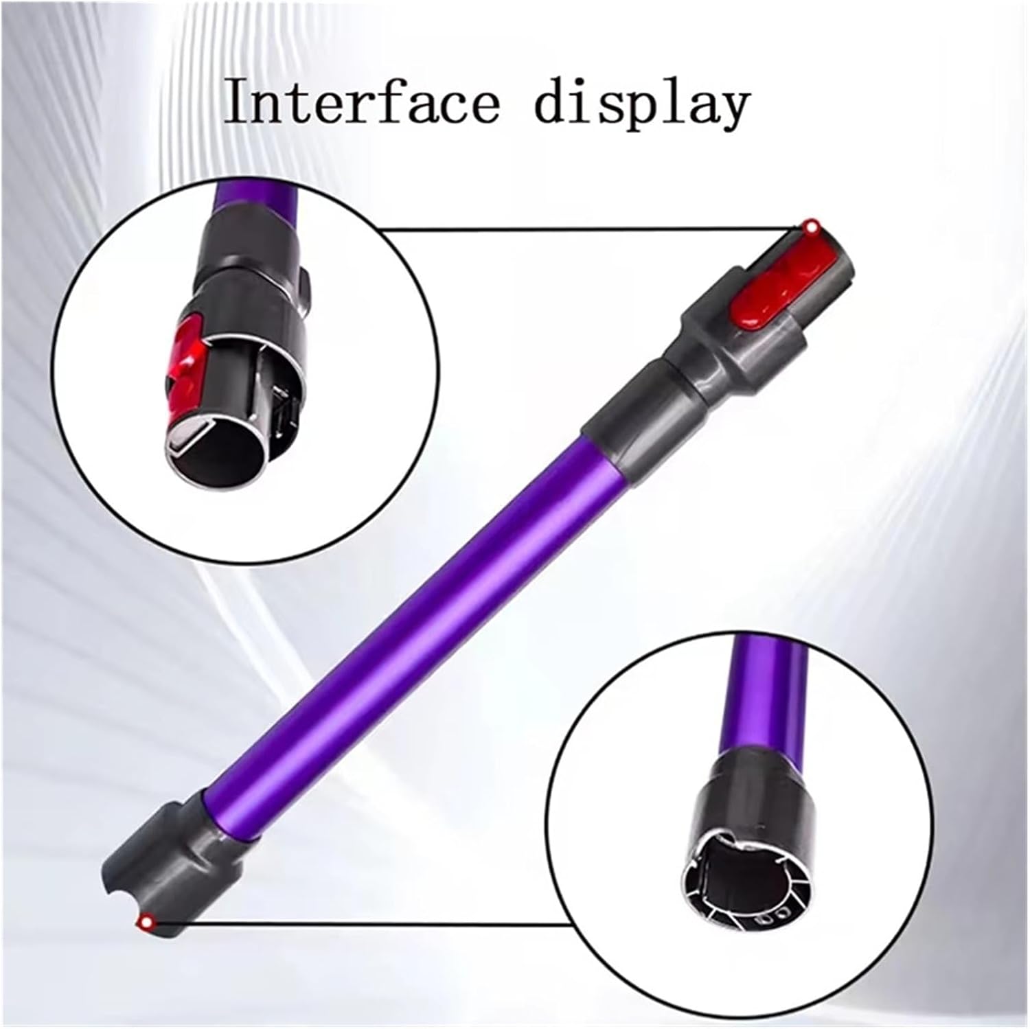 Vacuum Cleaner Extension Rod Replacement ，Compatible For Dyson， V8 V7 V10 V6 V11 V15 Accessories Metal Telescopic Aluminum Straight Pipe