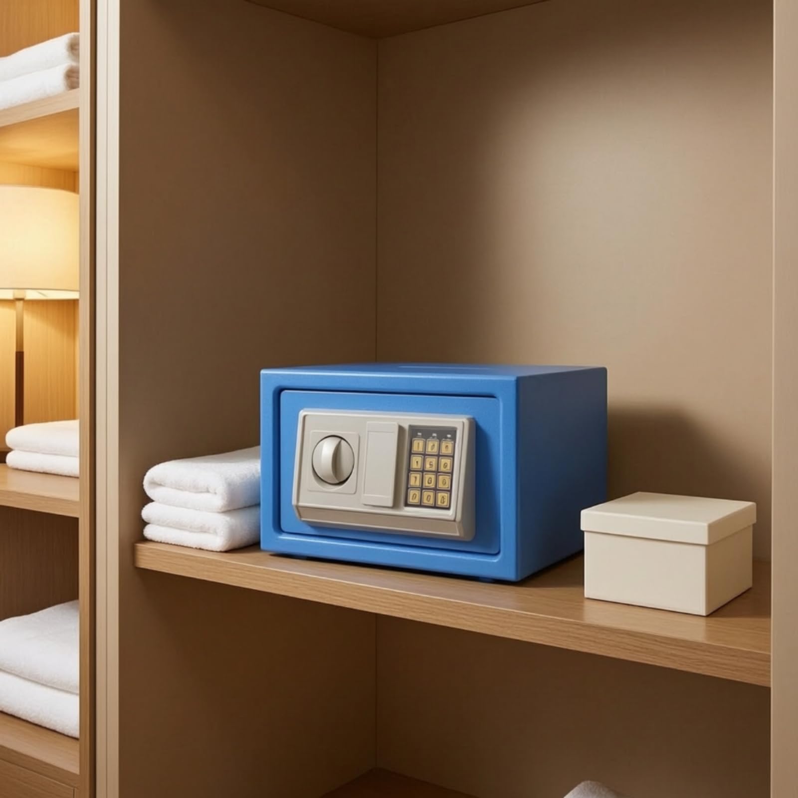 mit Zahlenschloss Sicher Möbel Feuerhemmend Elektronischer für Gewerbetreibende, Zuhause, Hotelzimmer, Weiß