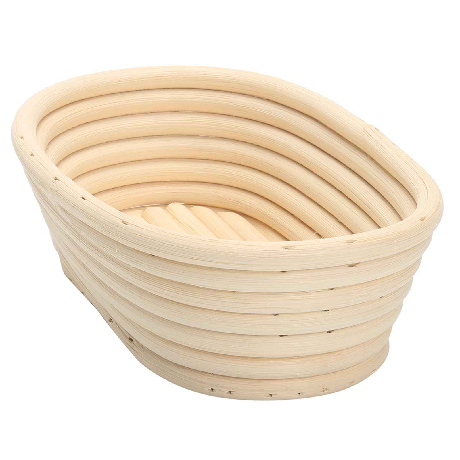 HEJIGOOD Oval Bread Proofing Basket Set with Linen Liner Natural Rattan Dough Fermentation Basket (21x14x8cm)