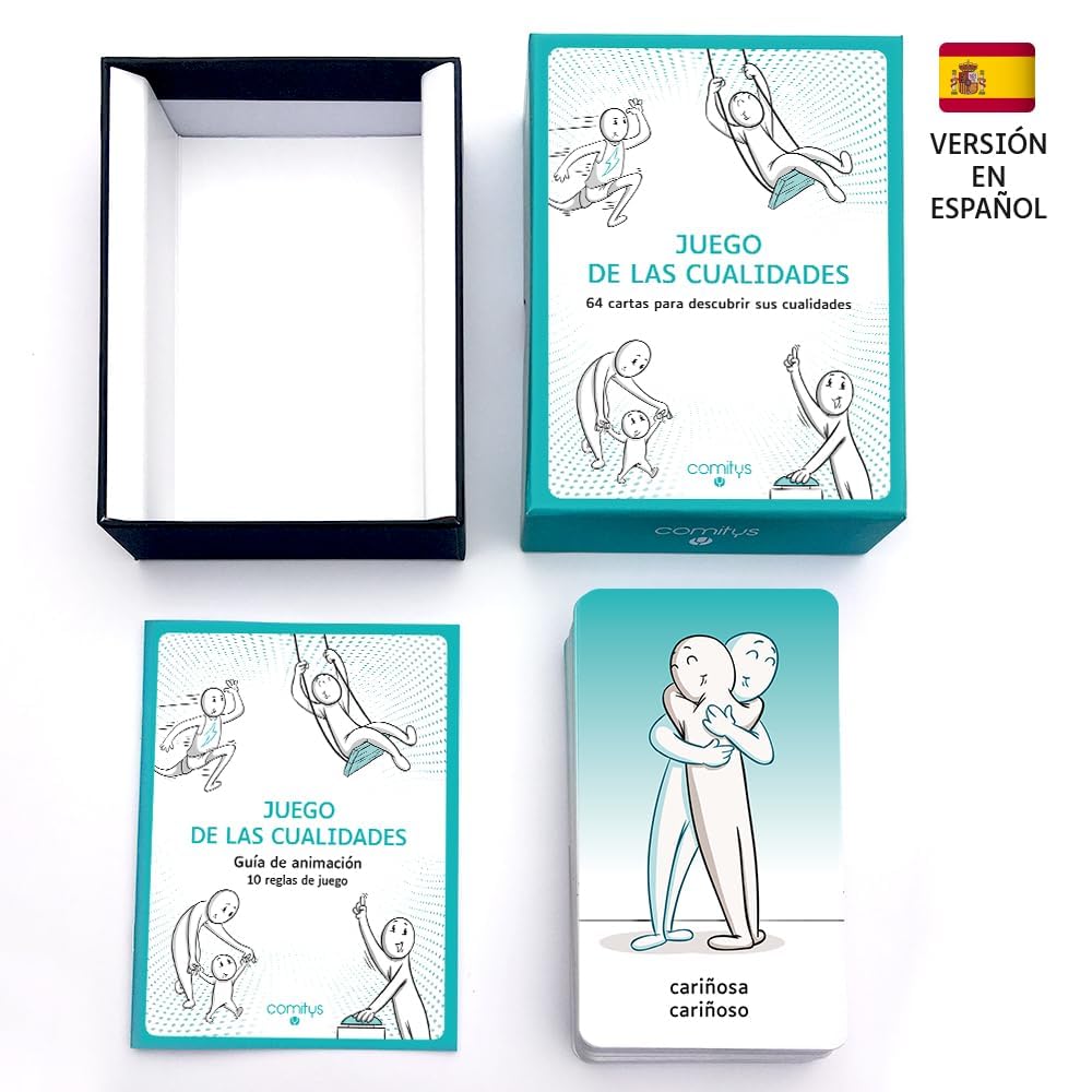 Comitys - Juego de Las Cualidades: Juego de Cartas de Preguntas y Conversación para Adultos, Parejas y Familia | Juegos de Mesa Adultos Divertidos en Español