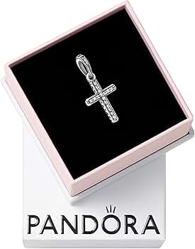 未使用品PANDORAシルバー 十字架チャーム ギフトバッグ付き クロス