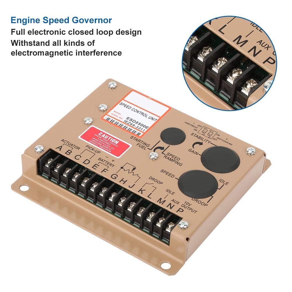 Regolatore di velocità del motore ESD5500E Pannello di controllo del generatore del regolatore elettronico del motore, 1KHz ~ 7.5KHz