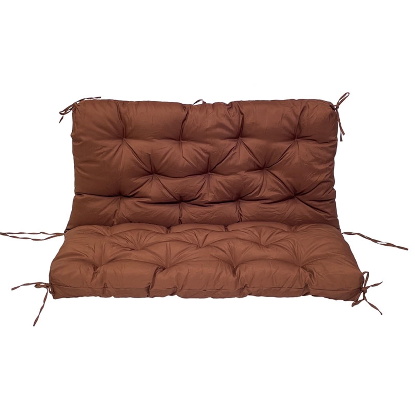 Cojín de banco impermeable para columpio de 23 plazas, repuesto para interiores y exteriores, cómodo cojín para muebles de jardín con lazos para una mejor experiencia de asiento