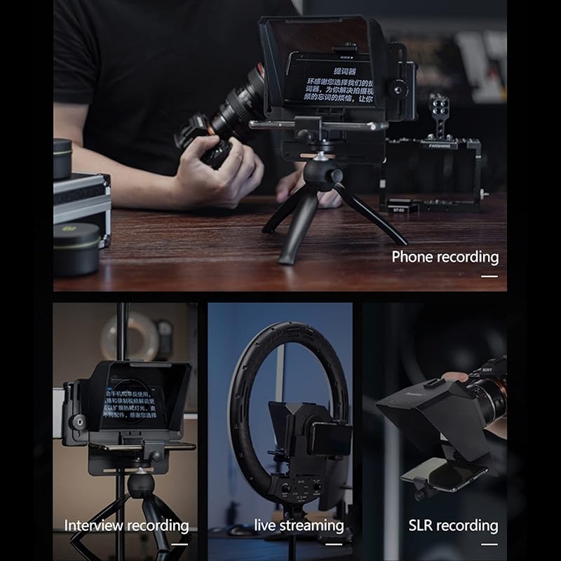 Portable Making Video Programs Teleprompter, Mobile Phone DSLR Camera