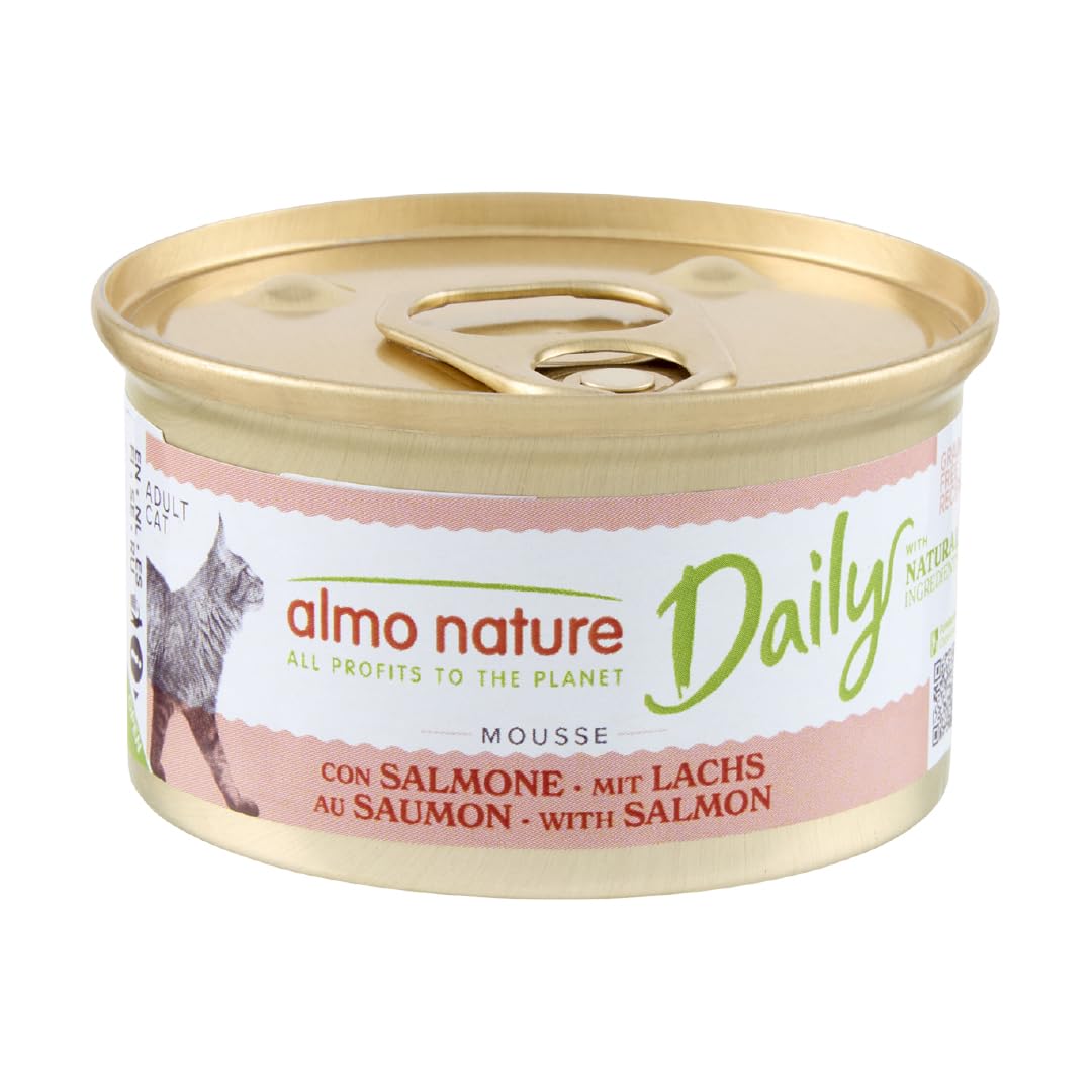 Almo Nature Daily Mousse With Salmon -Grain Free-(Pack Of 24 X 85G Tins)