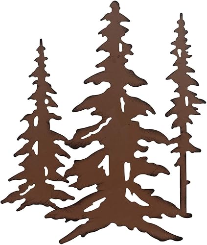 BLACK FOREST DECOR Arte de pared de pino triple Ponderosa