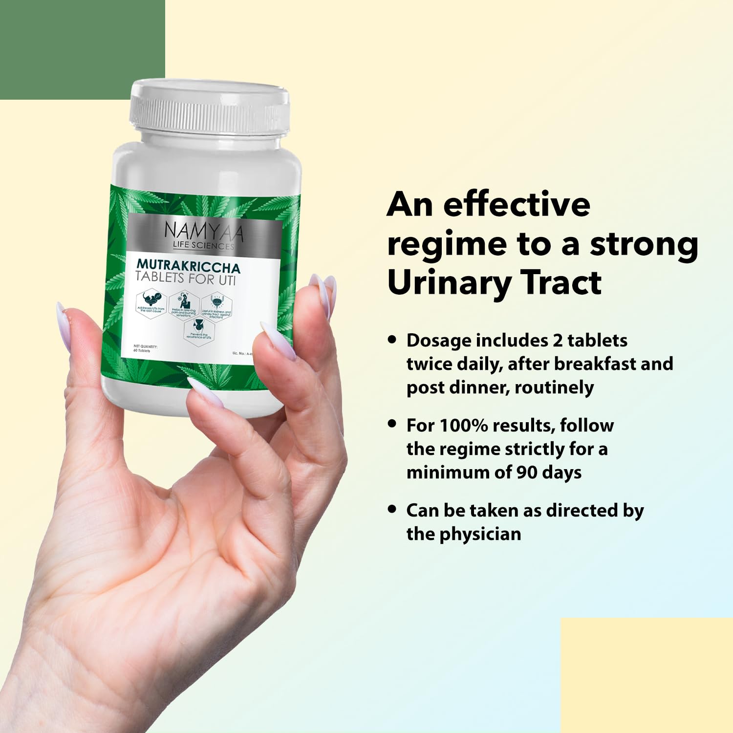 Namyaa UTI Treatment Kit - Combo pack of UTI Syrup and UTI tablets | Supports Urinary Tract to Relieve Pain & Discomfort, Restores pH Levels 2