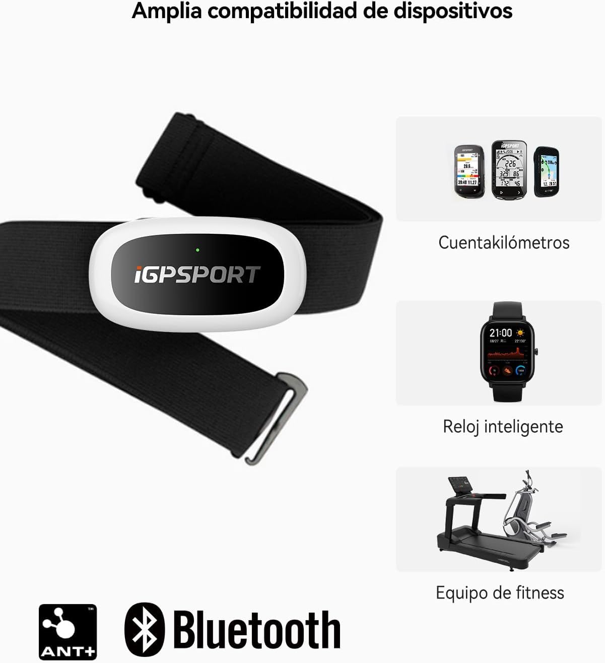 Polar Brustgurt IGPSPORT HR40 Herzfrequenzmesser, Bluetooth & ANT - View #3