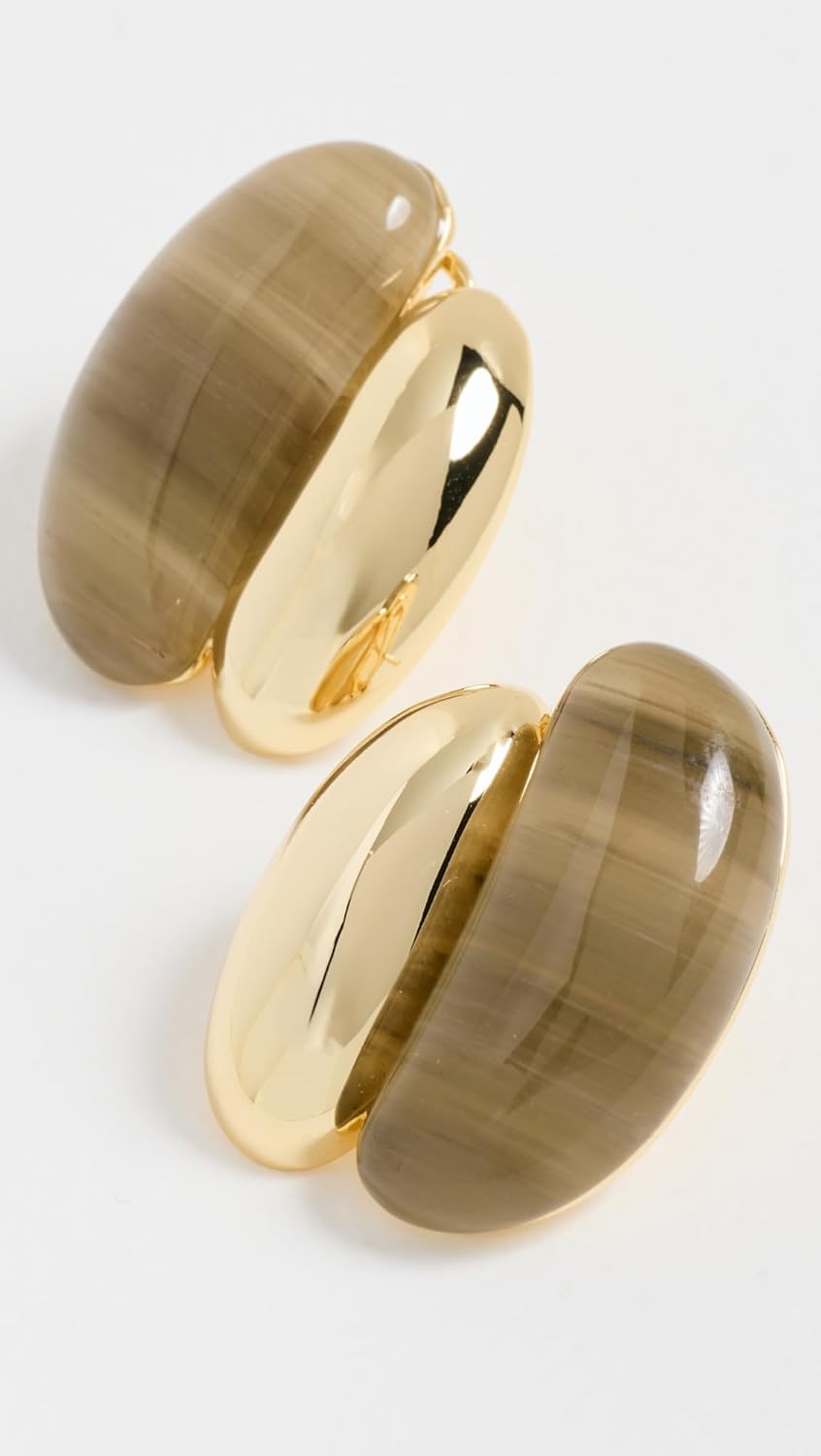 SHASHI Women's Una Earrings, Green Agate, One Size - Image 3