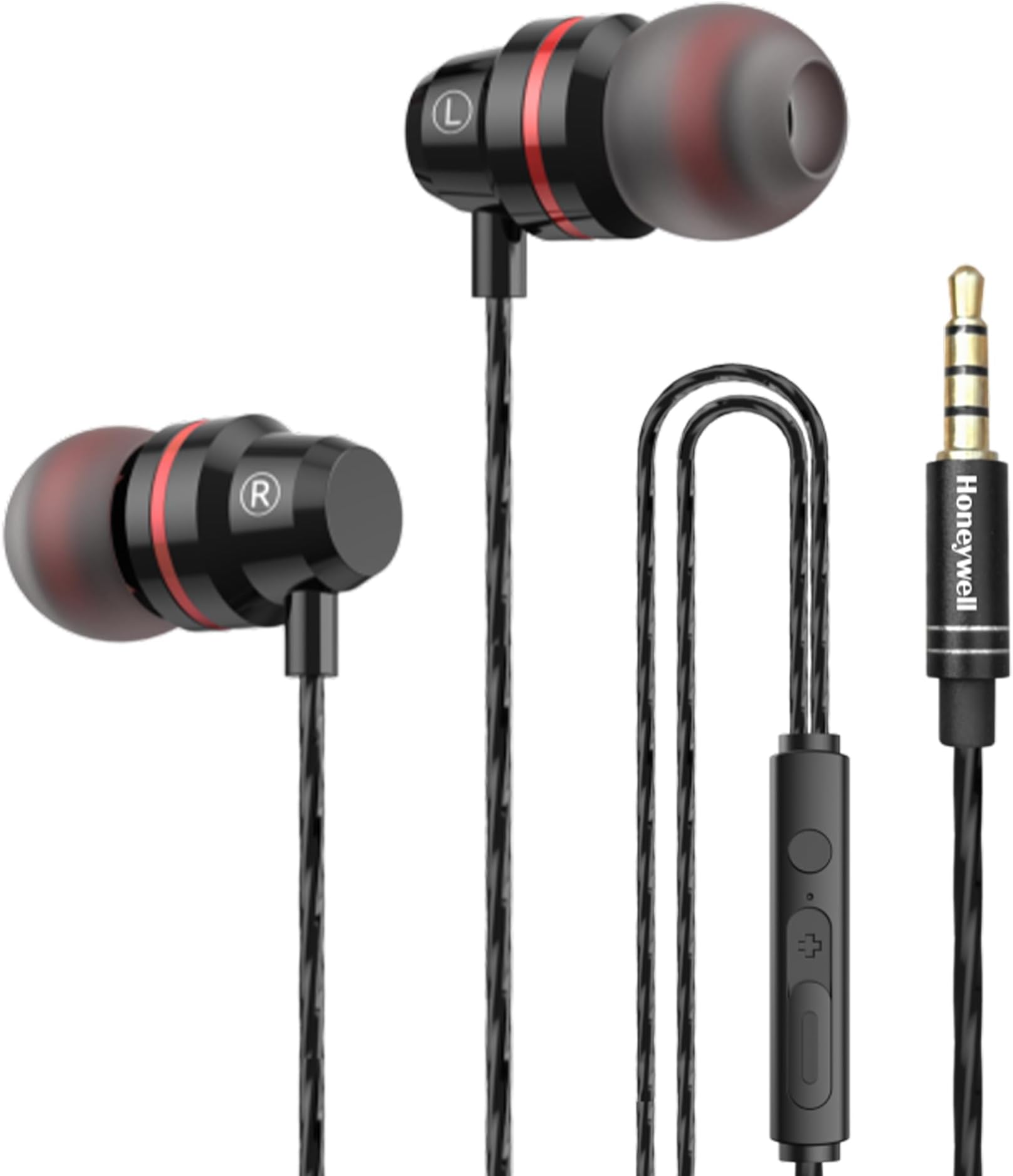 Moxie V50 Wired Earphones with built in Mic, 10mm*2 drivers, Passive Noice Cancellation, Deep Bass & Clear Sound, Ultra HD Mic Quality, 3.5mm AUX, Voice Assistant Enabled, 1.2 Mtr