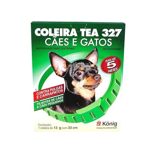 KONIG Coleira Tea 13G - Antipulgas E Carrapatos Para Cães - Pequeno Porte