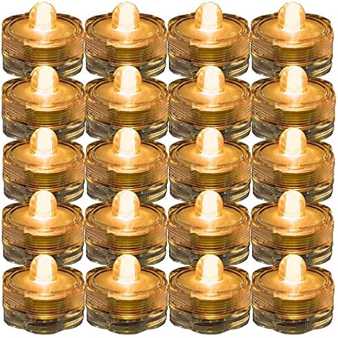 JYtrend Super Bright LED Floral Tea Light Submersible Lights Cover
