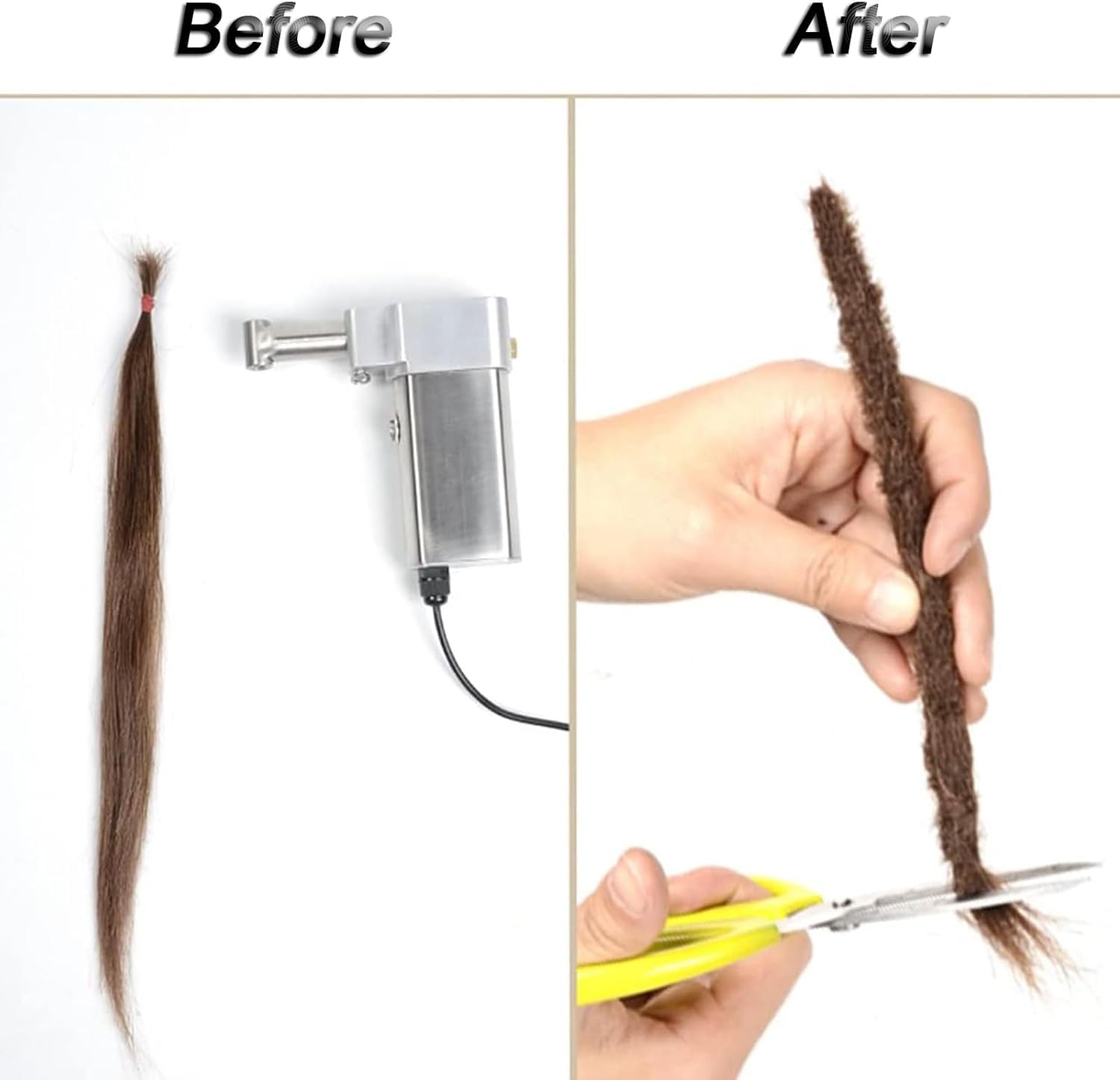 Máquina Eléctrica Para Hacer Rastas, Herramienta Portátil Para Trenzar El Cabello Con 6 Cabezales Intercambiables (6-16 Mm), Kit De Acero Inoxidable Para Hacer Rastas En Casa.