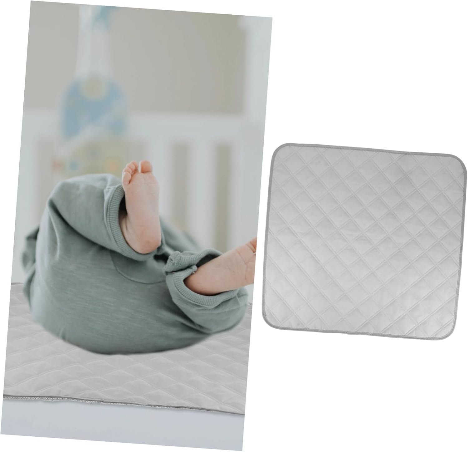 Holibanna Washable Seat Pad for Incontinence Protection Reversible Absorbent Chair Cushion for Wheelchair Sofa Bed Elderly Nursing and Pet Use Gray