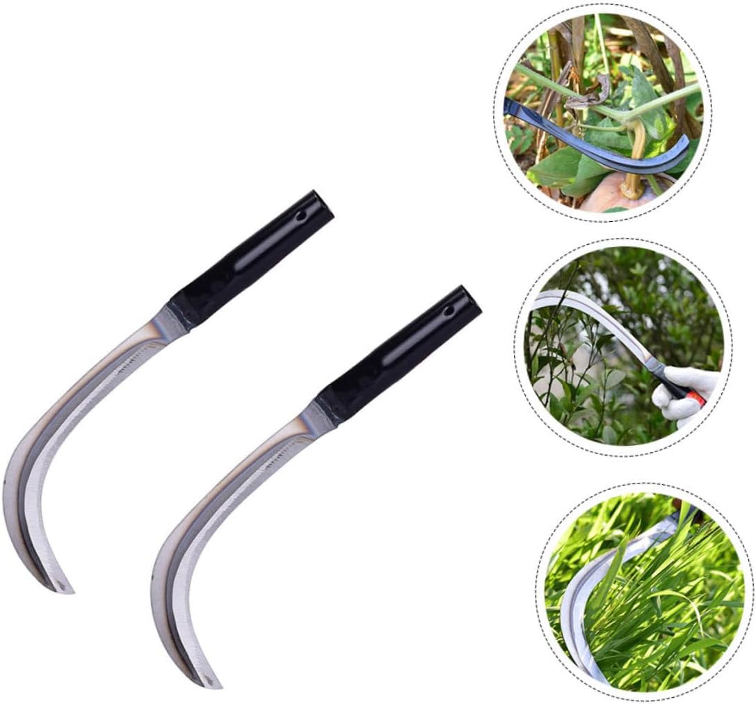 POPETPOP Agricultural Rustproof Reaping Gardening Supply Weeding Reaping Hook Gardening Mowing Harvest Steel