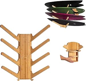 Amazon.com: LISS The Sun Rack - Premium Wood Surfboard Wall Mount Rack ...