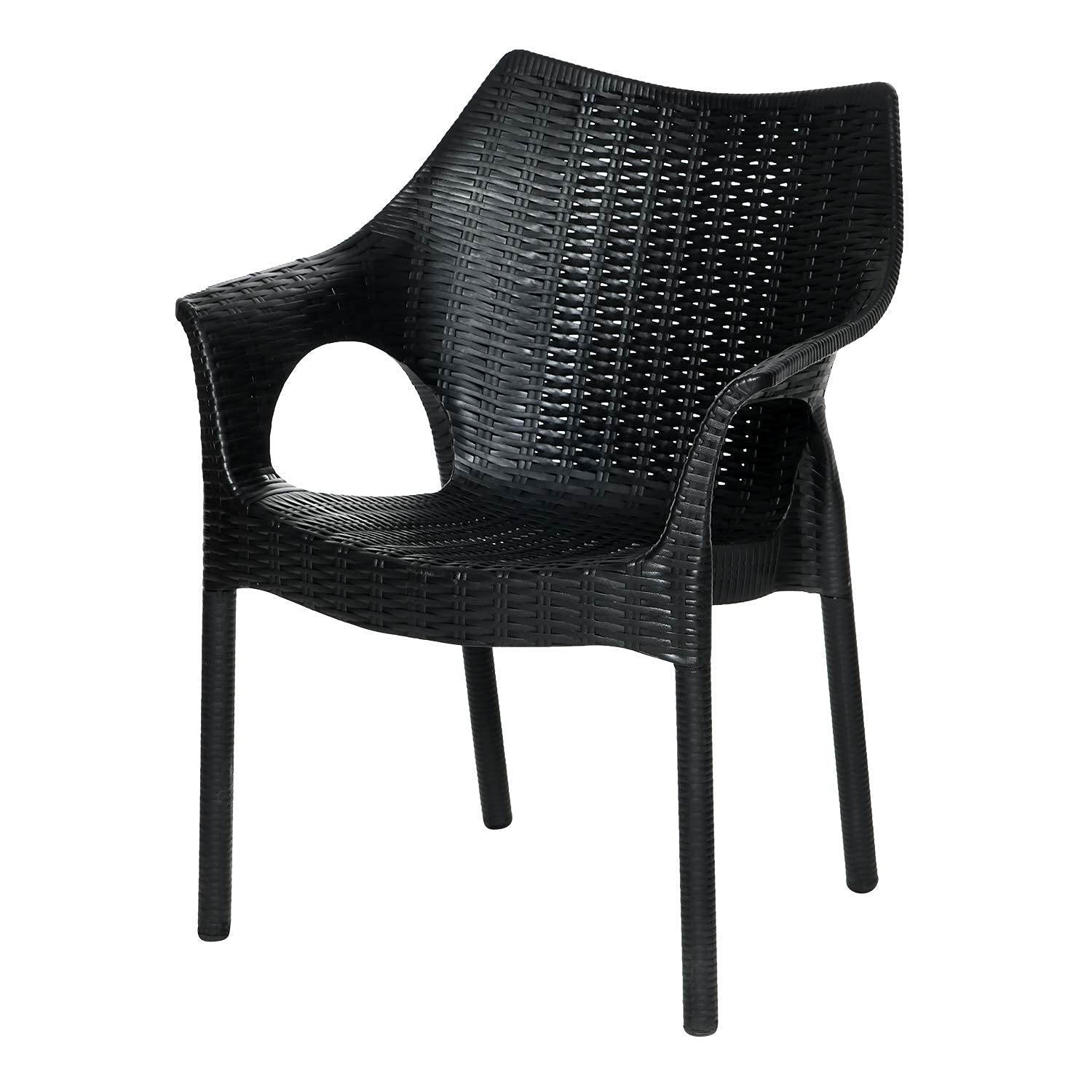 Supreme Cambridge Plastic Chairs for Home, Outdoor & Garden (Black, 1)-image-16