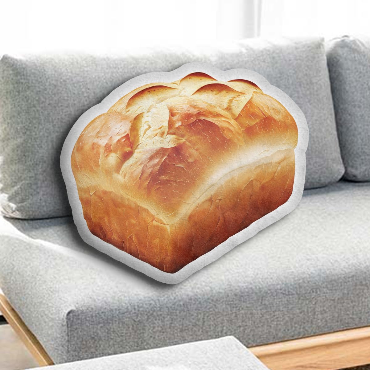 228CLOSET Bread Pillows - Food Lovers Food Pillow Realistic, Funny Pillow, Food Shaped Pillows for Room Decor Sofa Chair Series 01 Size 31x31 in