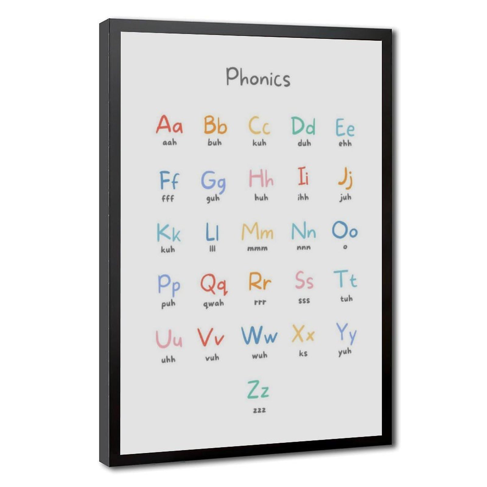 Tableau orthographique ABC - Décoration éducative et éducative pour chambre d'enfant - Décoration murale pour salon, chambre à coucher - 61 x 91,4 cm (L x l)