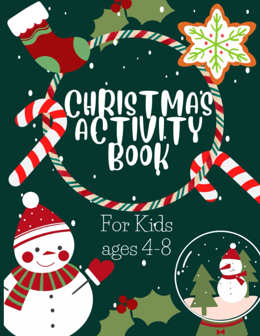 Christmas Activity Book for Kids aged 4-8: Large print activity pages | coloring pages | scissor skills | mazes | how to draw