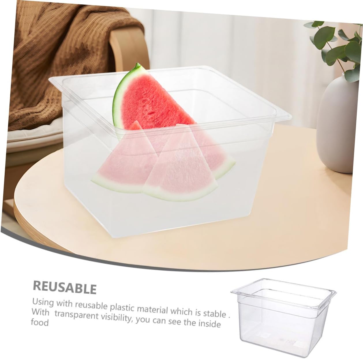 11L Slow Cooker Container Lid Vacuum-Sealed for Low-Temperature Cooking for Sous Vide Steak Plastic Kitchen and Pantry Storage