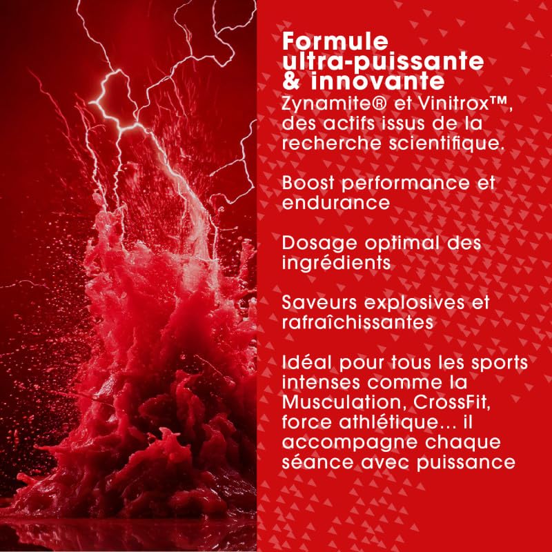 RED FUEL Pre-Workout - Pré-entraînement 300g - Performance, focus & réduction de la fatigue - Sans caféine - Actifs brevetés Zynamite, Vinitrox - Sport Diet