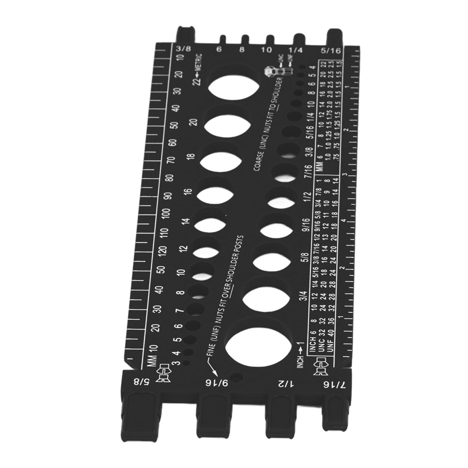 Nut Bolt Screw Gauge, Multi Functional Screw Identifier Inch Quick - View #8