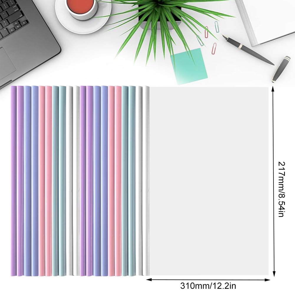 A4 Sliding Bar Binder, 20 Stück Klemmschienen A4, Sliding Bar Bindern, Ordnerschieber, Transparent Schiebebinder, Für Zuhause Schule Büro Dokumente Klassifizierung, Kann 100 Blatt Halten