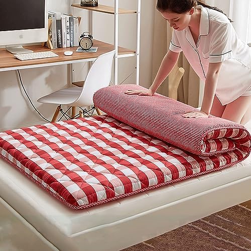 Double Japanese Futon,Breathable Sleeping Pad Guest Camping ，Futon Mattress Thicken Soft Floor