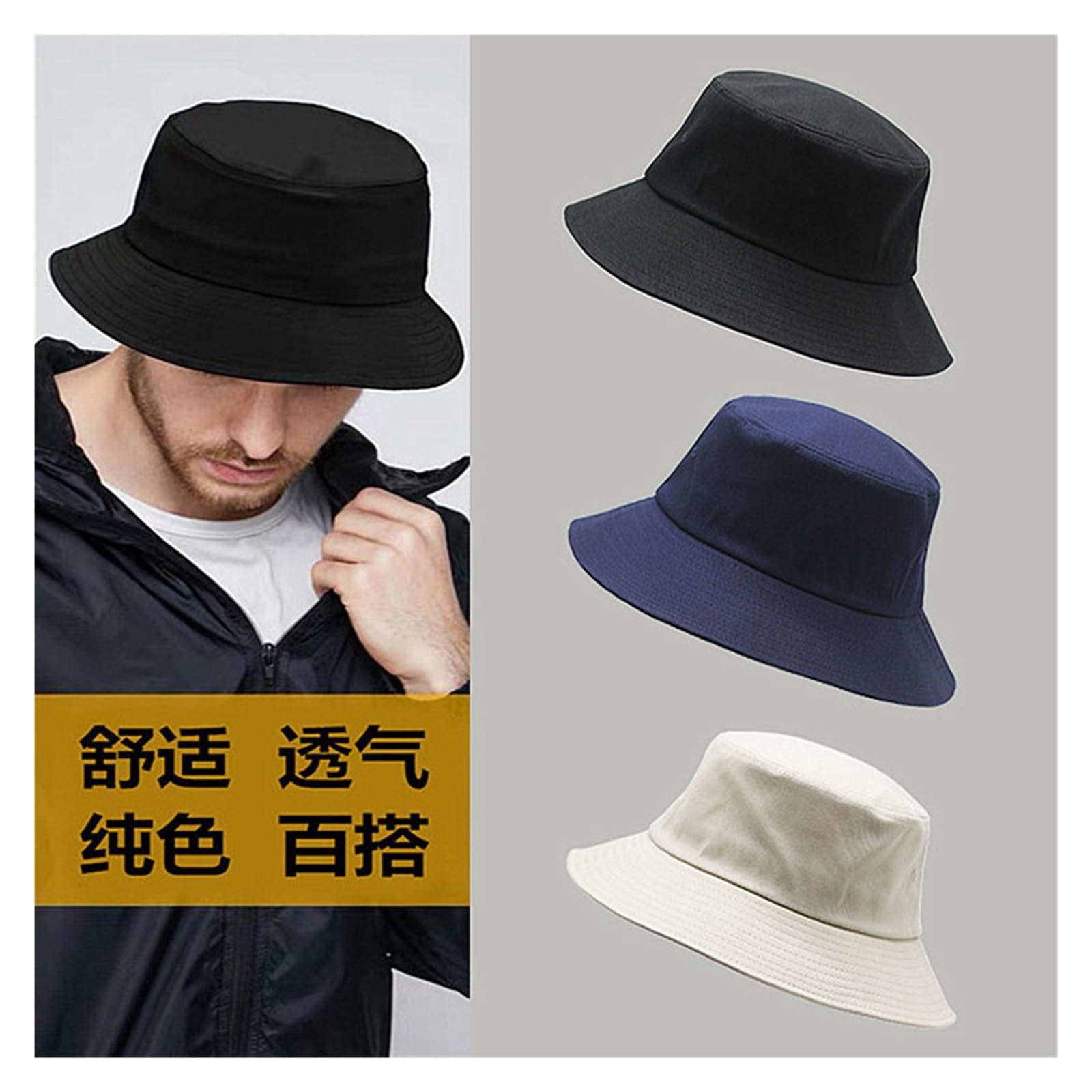 Cappello da Pescatore Cappello da Sole Uomo di Grandi Dimensioni | Cappelli da pescatore in puro cotone da donna