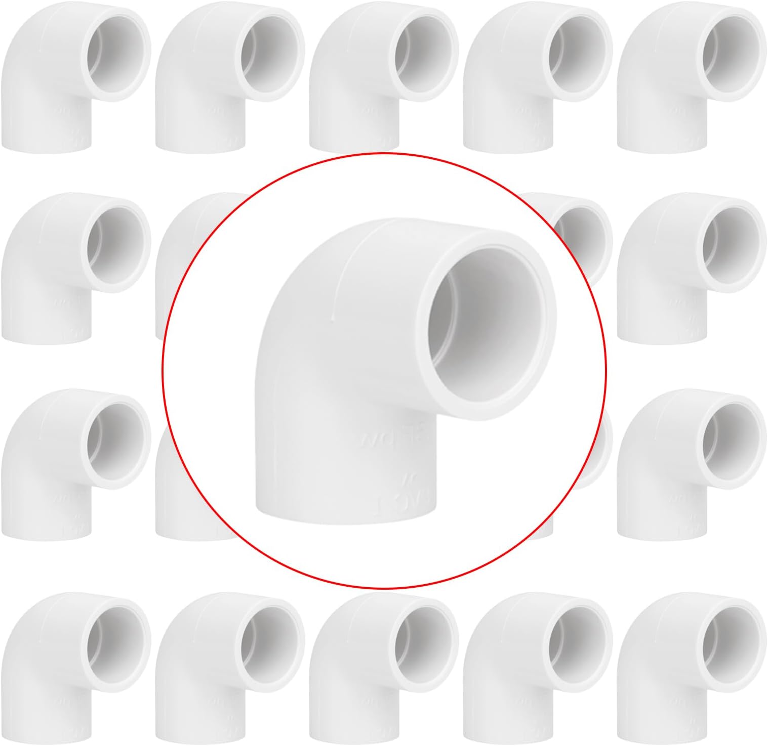 20 Pack 1/2" 90 Degree Elbow Pipe Fittings 2 Way Right Angle PVC Pipe Fitting, Furniture Build Grade SCH40 (Socket x Socket) 1/2" PVC Fitting Connectors for DIY Shelf Garden Support Structure